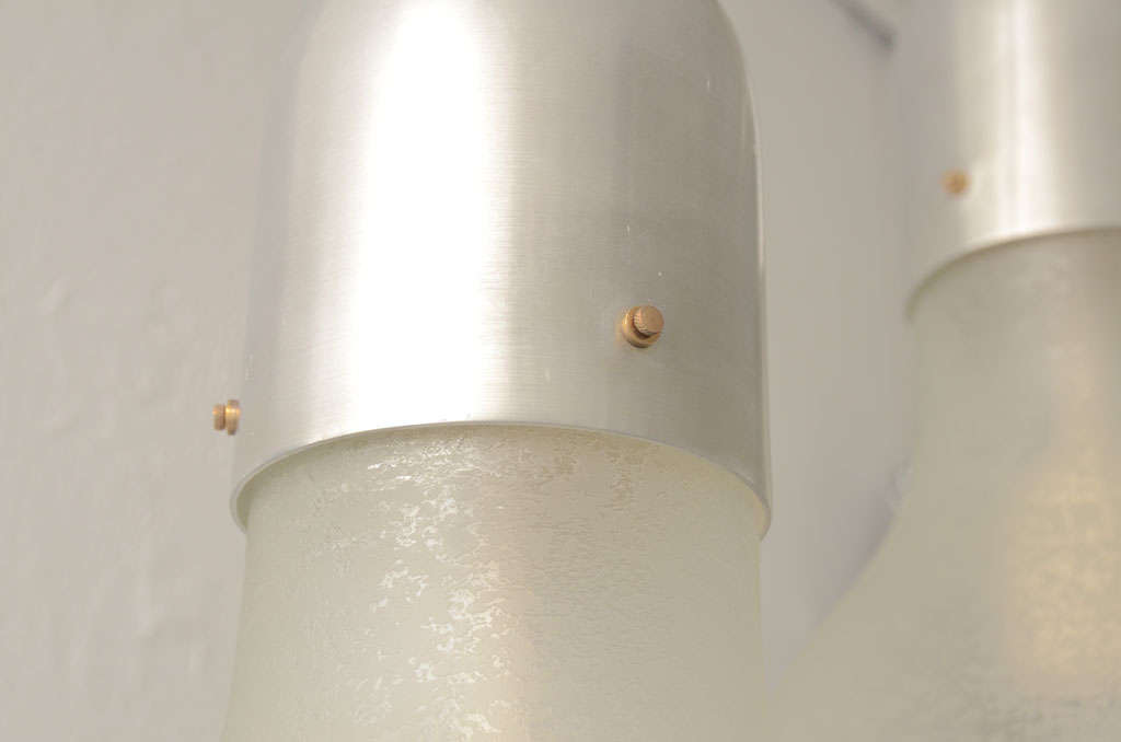 Mid-Century Modern Frosted Glass Light Bulb Form Ceiling Light Fixture