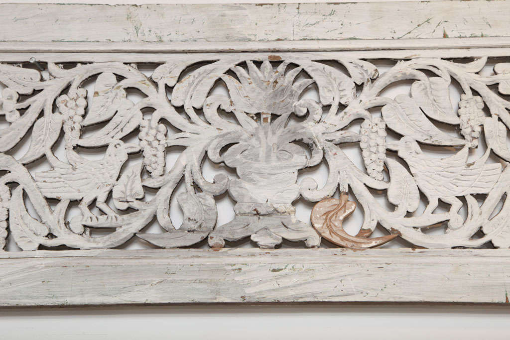 carved wall panel white