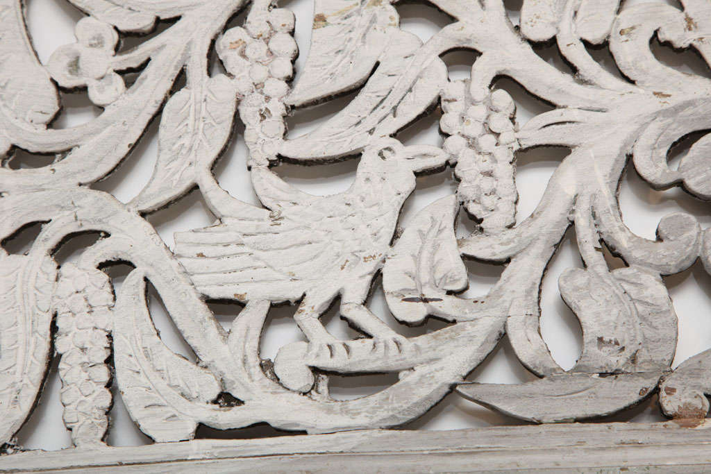 20th Century White Carved Wall Panel