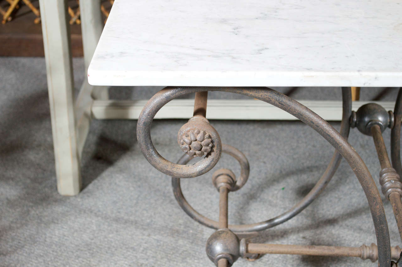 French Marble Top Butcher/Pastry Table 3