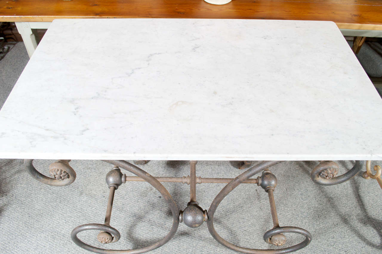 French Marble Top Butcher/Pastry Table 4
