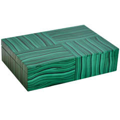 Vintage Ornamental Malachite Box