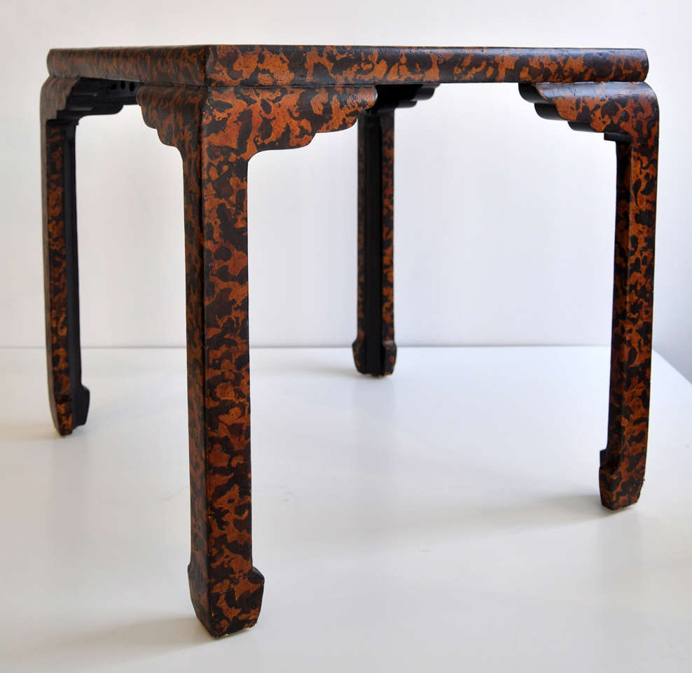 20th Century Side/Game Table by Baker Furniture with Far East Design