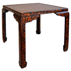Side/Game Table by Baker Furniture with Far East Design