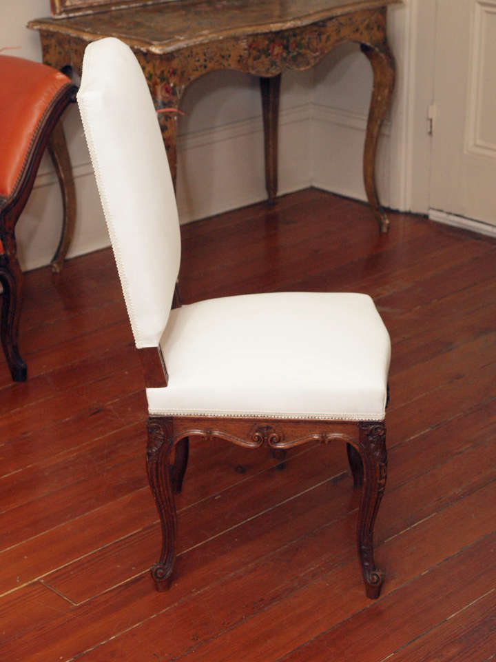 Eight Finely Carved Louis XV Style Dining Chairs 3