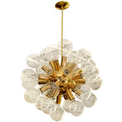 Gold-Plated Starburst Ceiling Fixture by Kobis Lorens