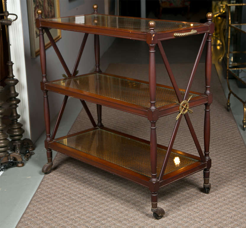 Three Tier Wood Trolley