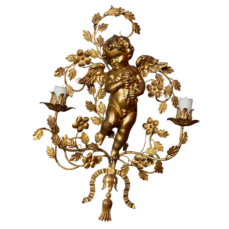 Cherub Sconce For Sale at 1stDibs