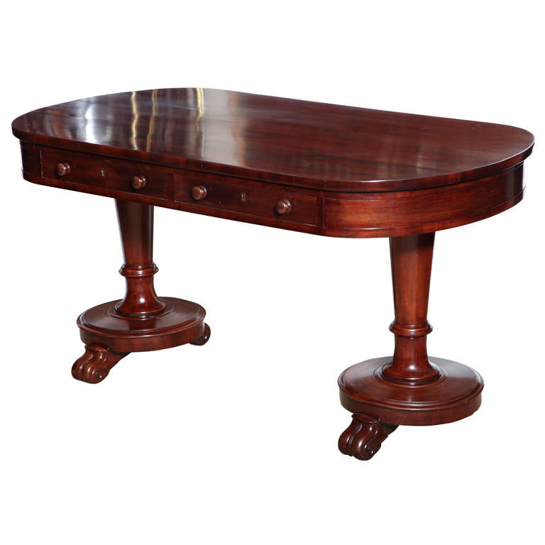 19th Century English Library Table For Sale