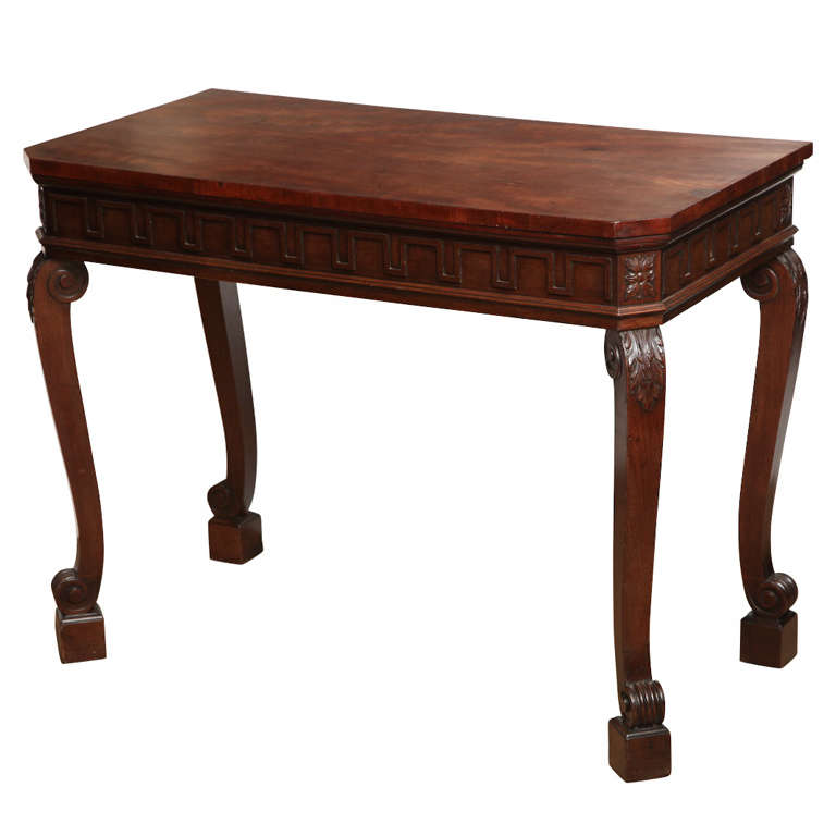 Early 19th century Irish, neoclassical, mahogany console.