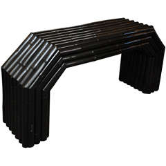 Vintage Bamboo Console Painted in High Gloss