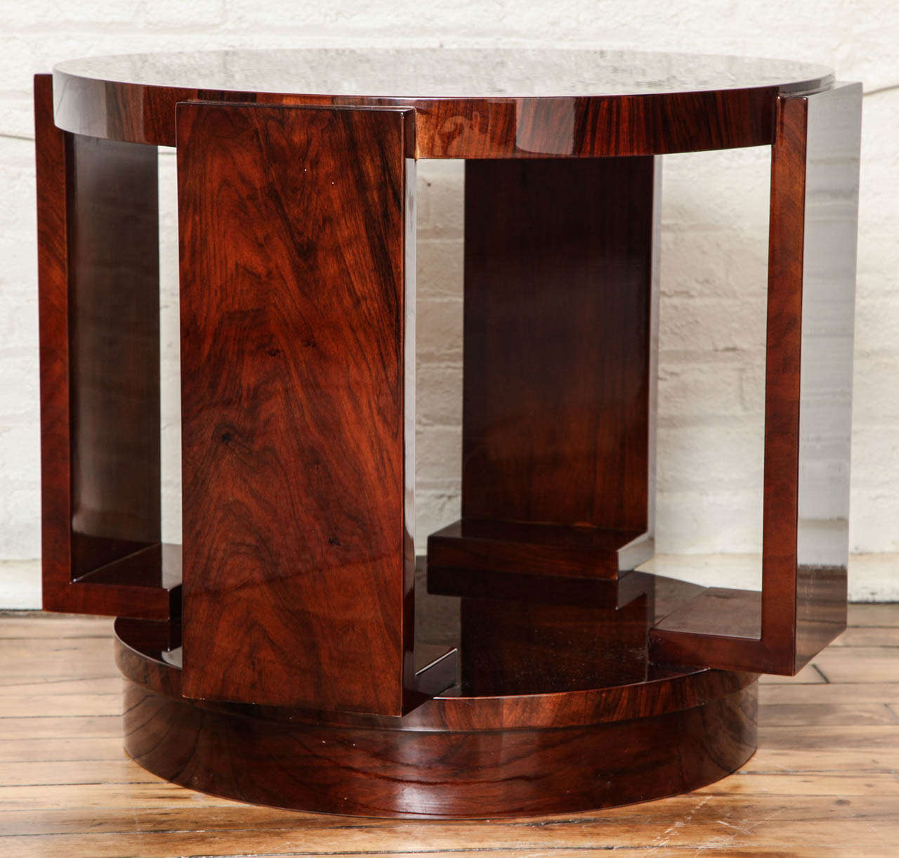 French Art Deco Round Side Table For Sale