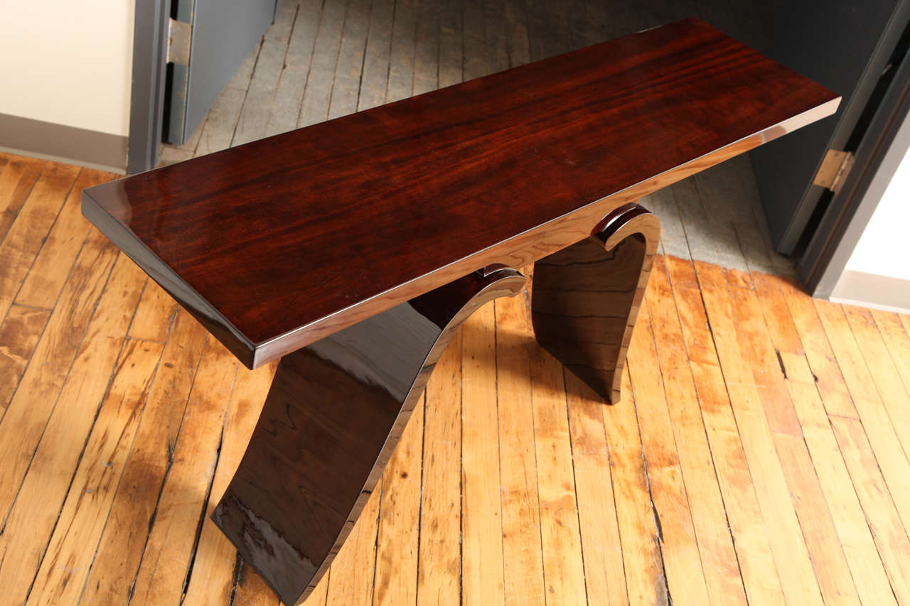 Palisander Art Deco Console Table For Sale