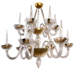 Murano Twelve Arm Chandelier 10