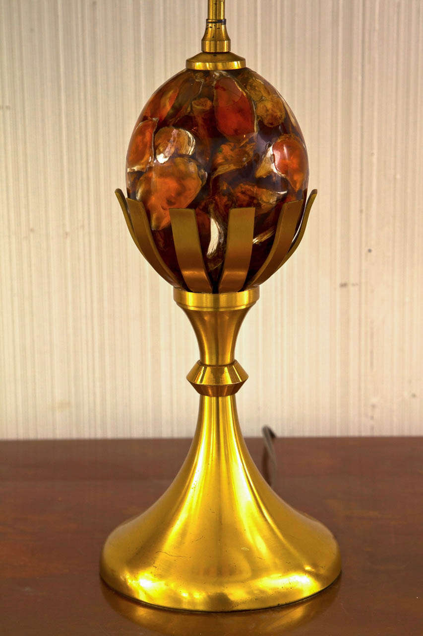 Bronze & Marble Table Lamp Attributed to Maison Charles In Good Condition For Sale In Mt. Kisco, NY