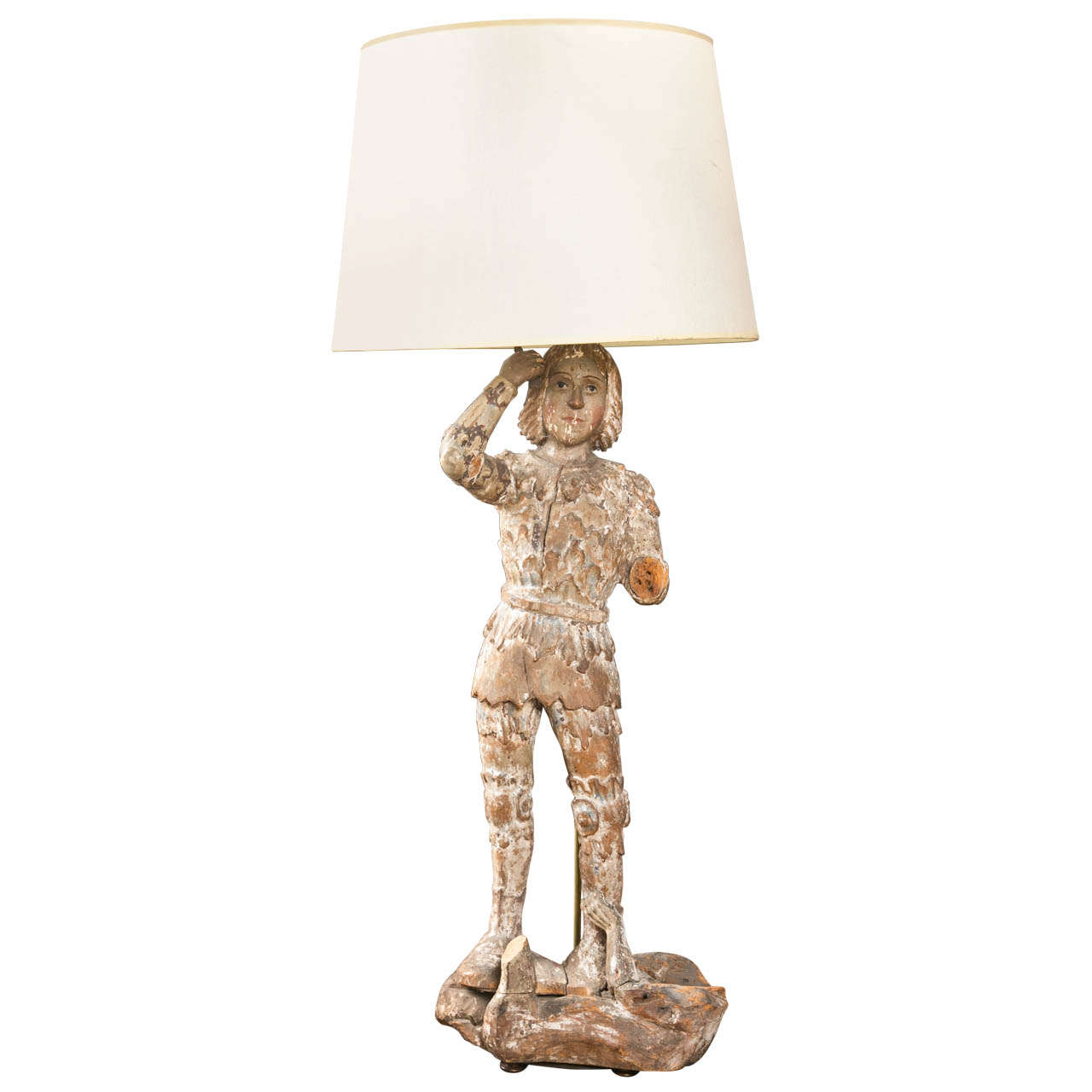 St. Michael Statue Lamp For Sale