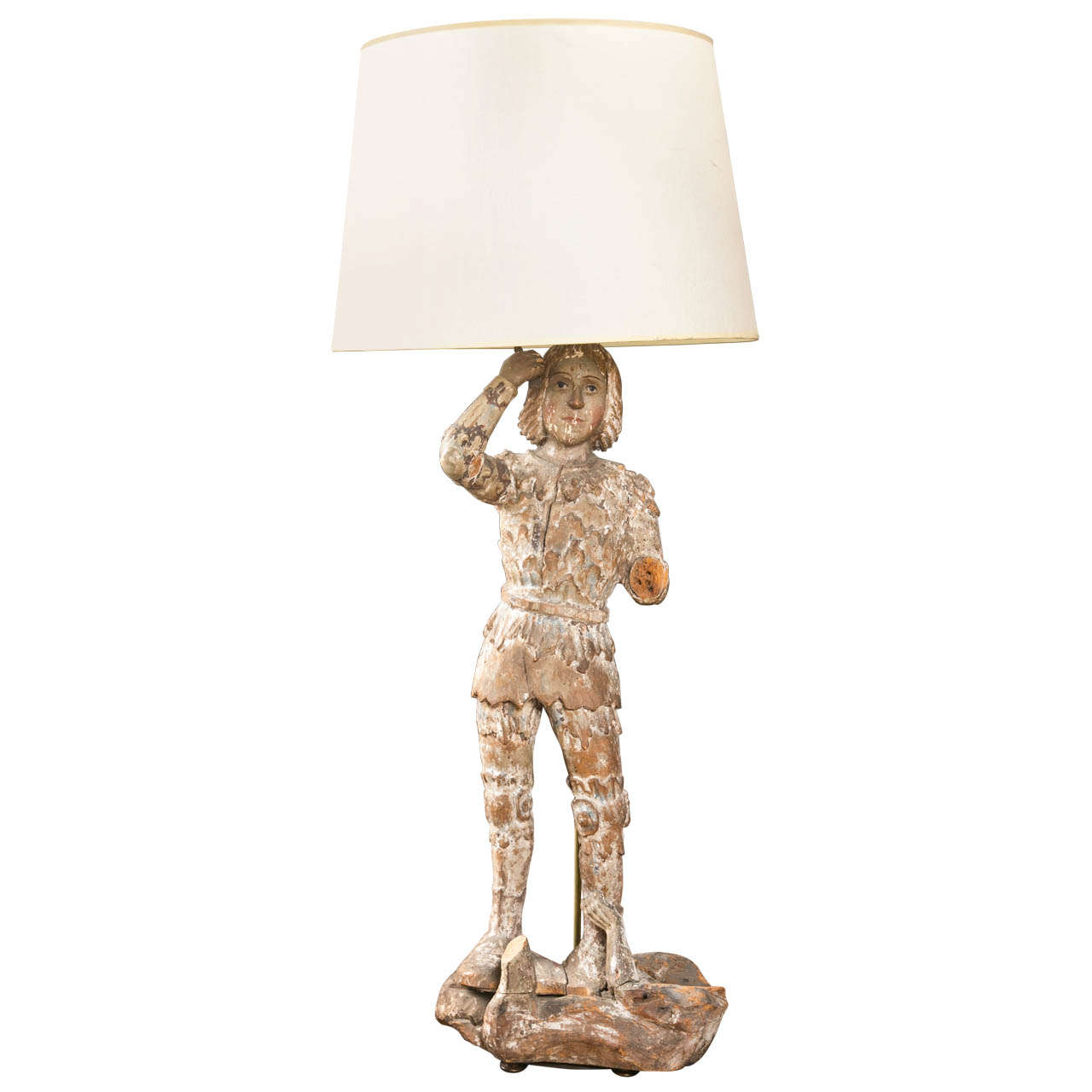 St. Michael Statue Lamp For Sale at 1stDibs