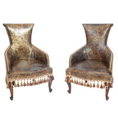 Antique A Charming Pair of Small Ottoman Style Chairs