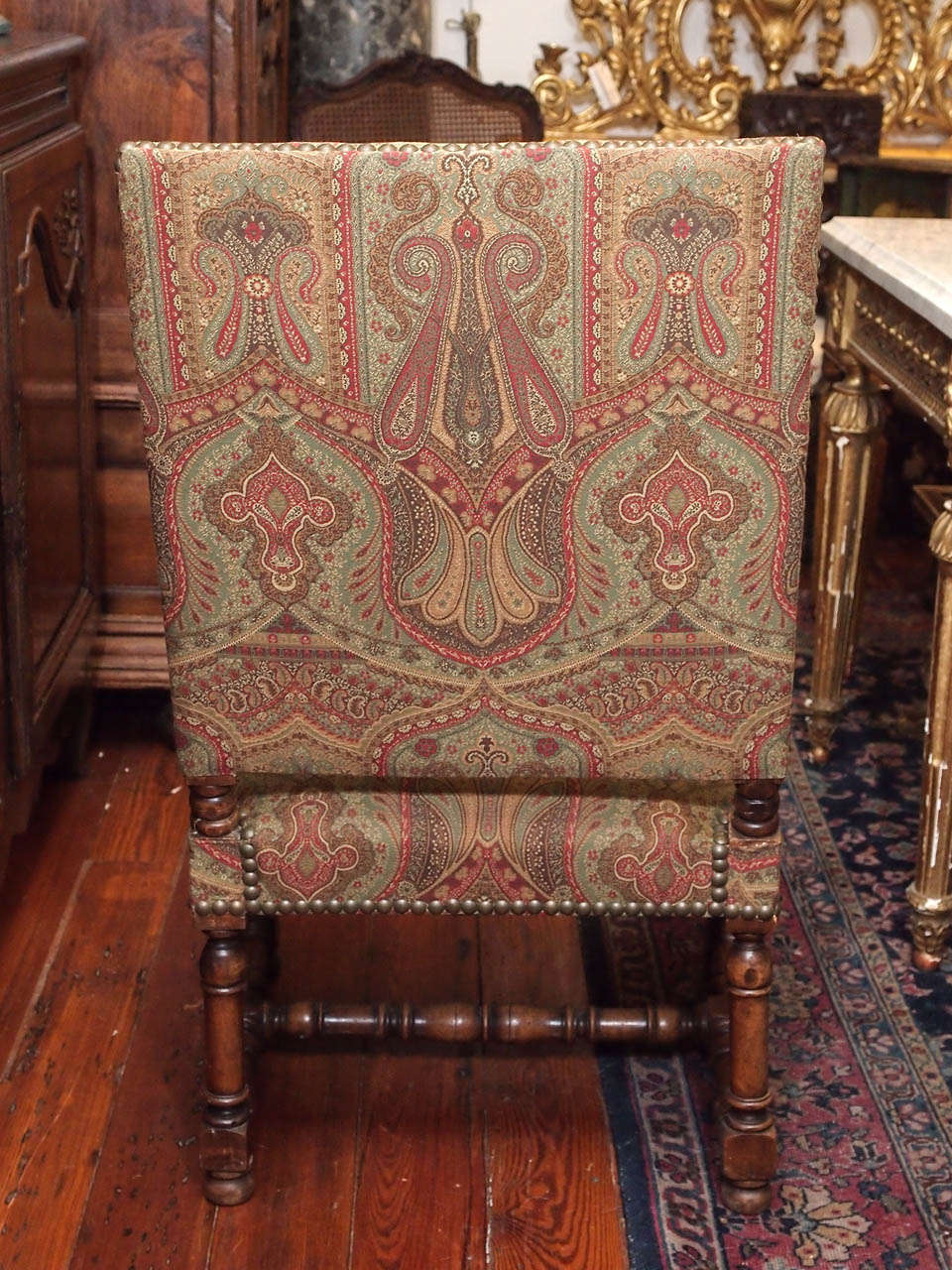 French Late 19th Century Walnut Tall Back Chairs For Sale 5
