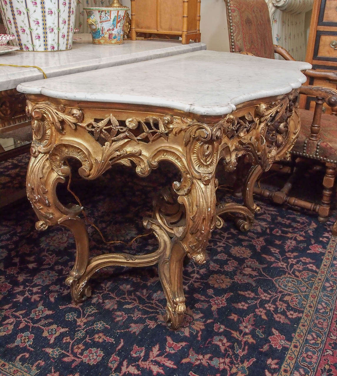French Louis XV Console with Marble Top 4