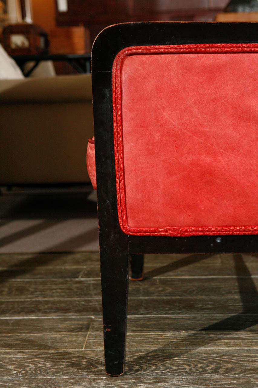 Pair of English Red Leather Chairs, Circa 1880 3