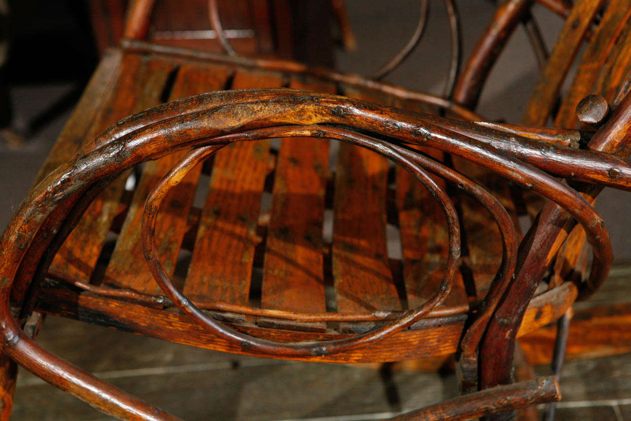 French Slat and Branch Rocking Chair, Circa 1860 1