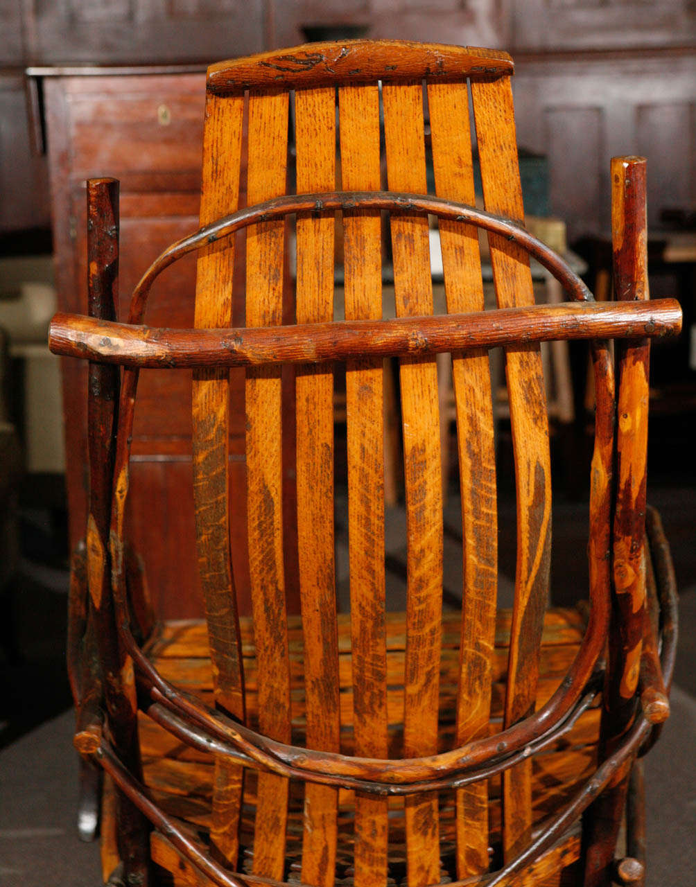 French Slat and Branch Rocking Chair, Circa 1860 3