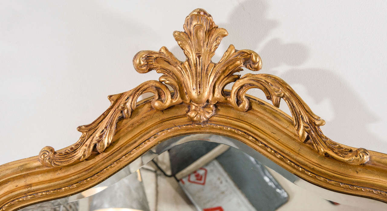 Peruvian Gilded French Style Mirror In Good Condition For Sale In New York, NY