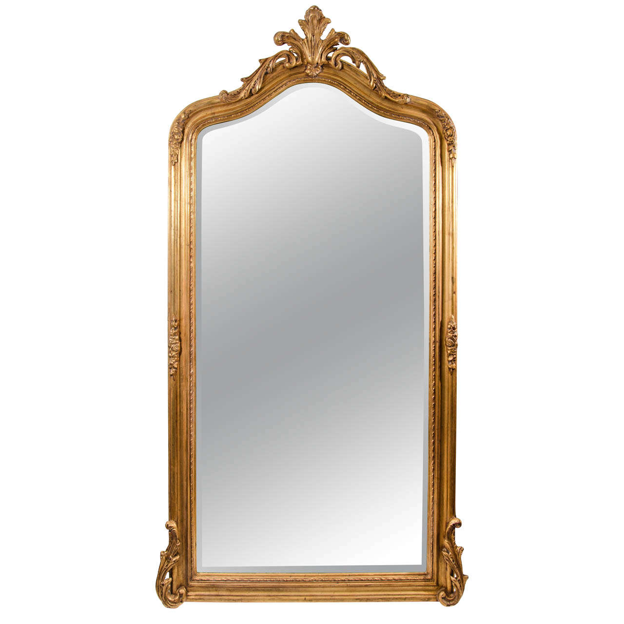 Peruvian Gilded French Style Mirror For Sale