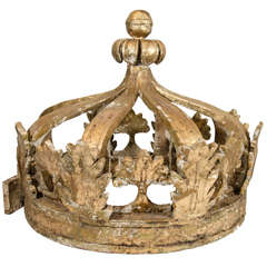 French Gilded Wooden Crown