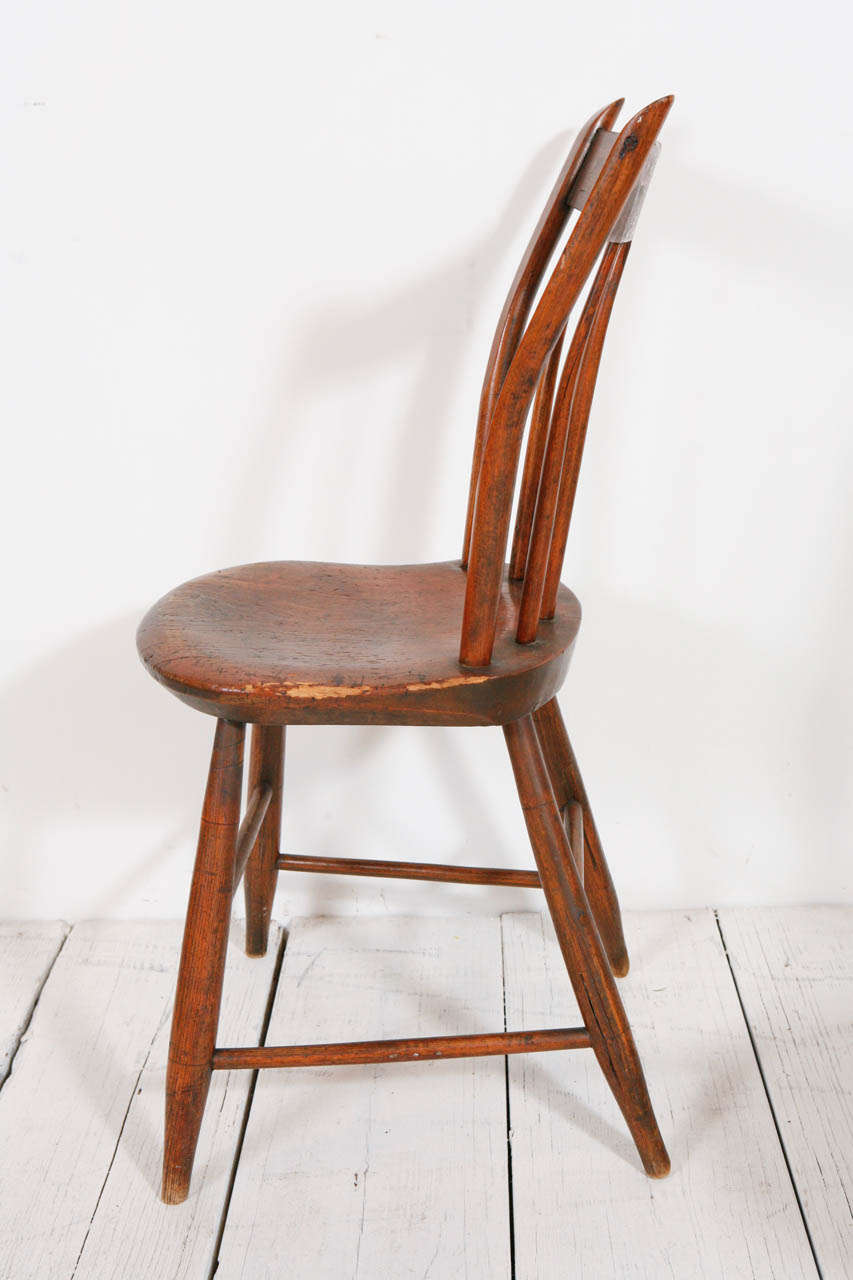 Set of Four American Pine Side Chairs 1