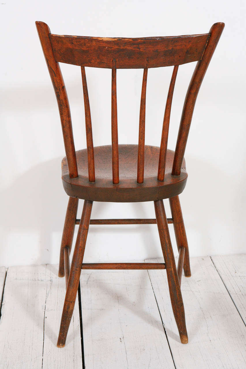 Set of Four American Pine Side Chairs 2