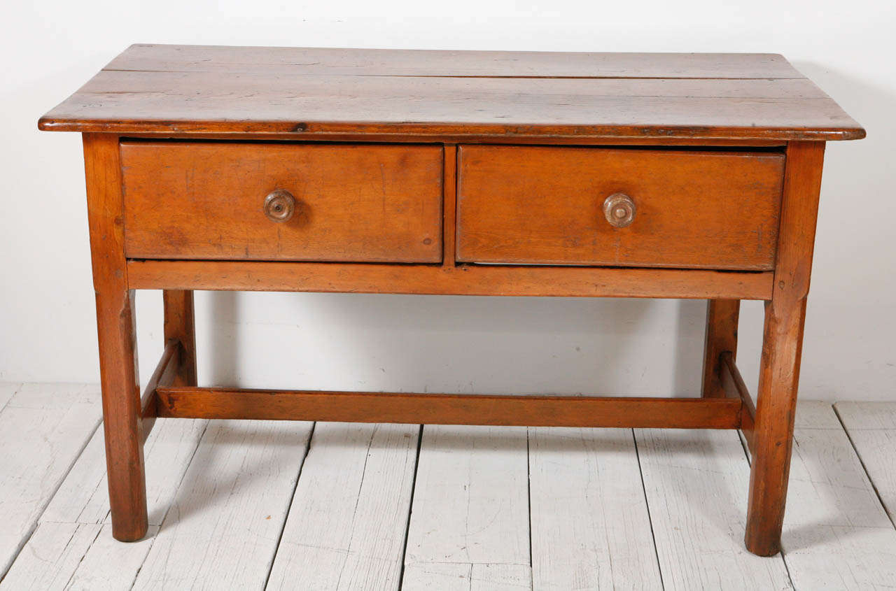 Two Drawer Pine Table / Desk