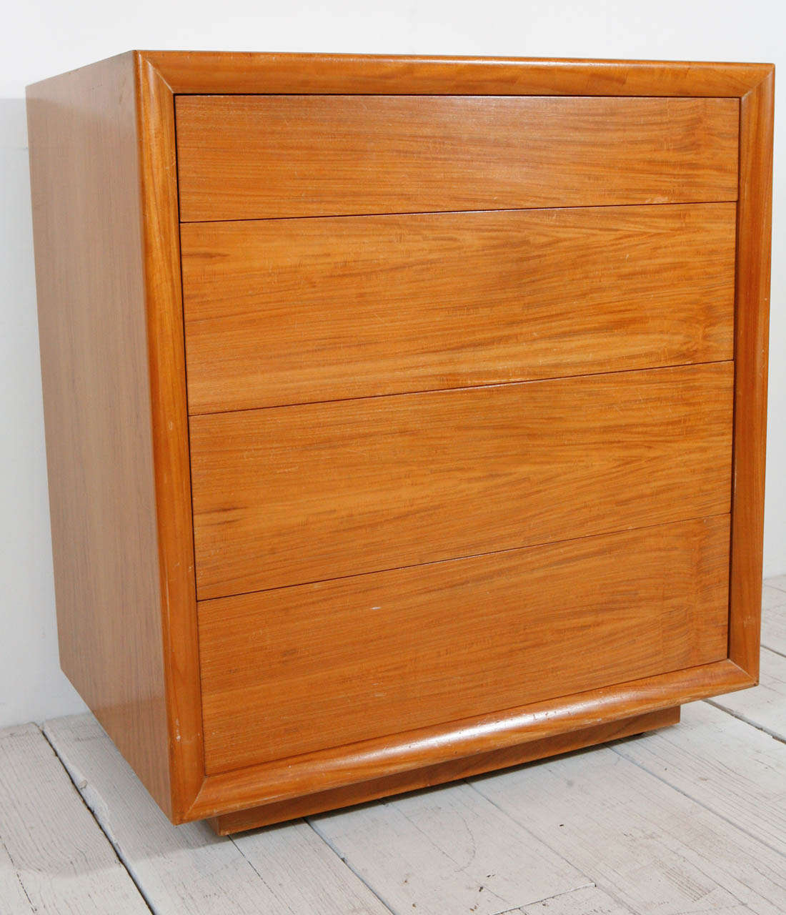 Four Drawer Mid-Century Dresser on Wheels