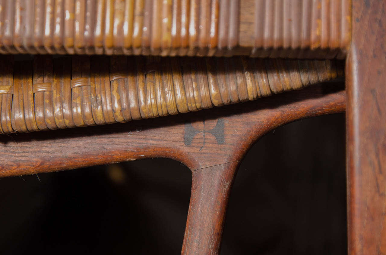 Hans Wegner Oak/Cane Folding Chair Stamped Johannes Hansen 2