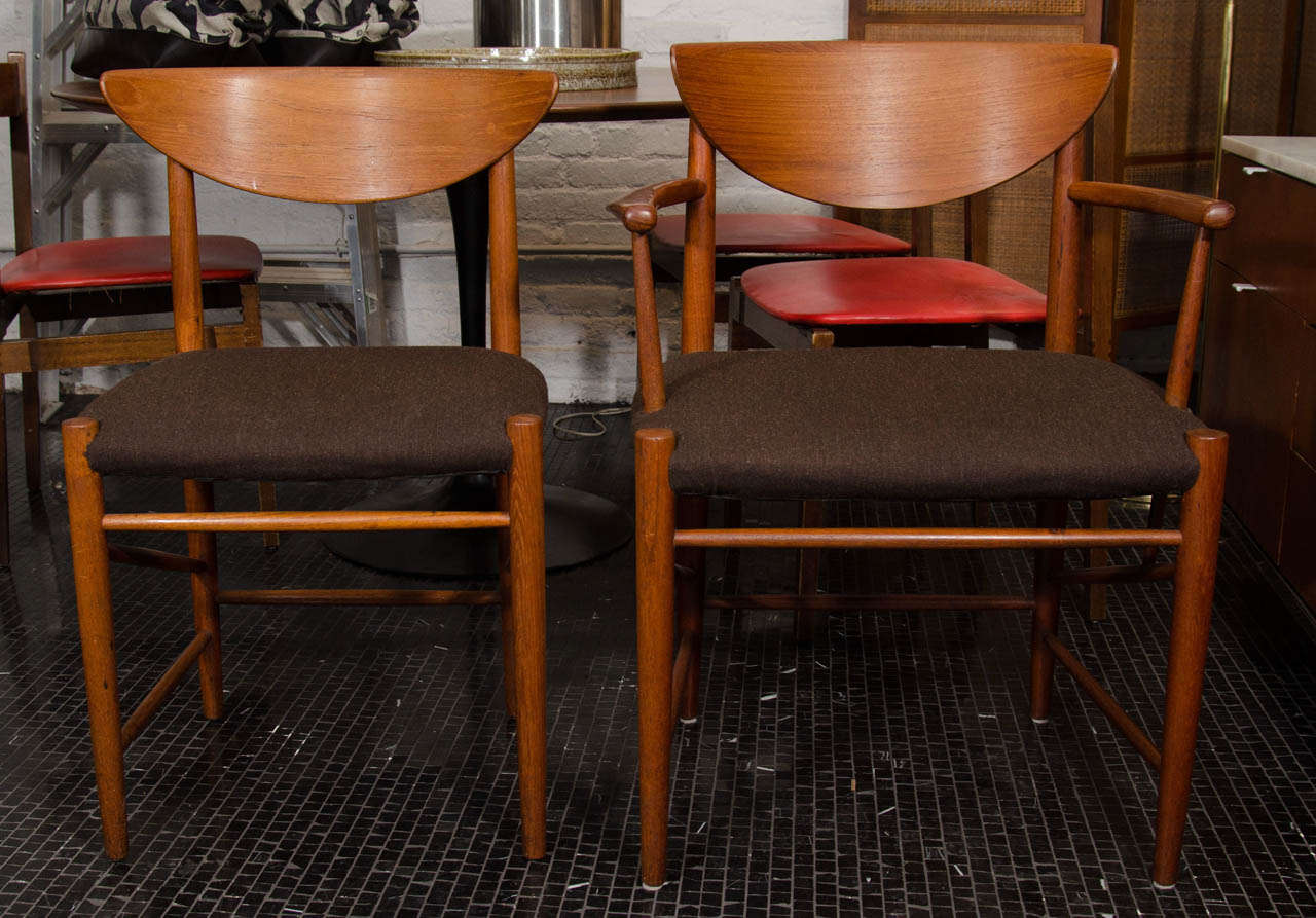 Set of 6 Hvidt Molgaard Teak Dining Chairs 1