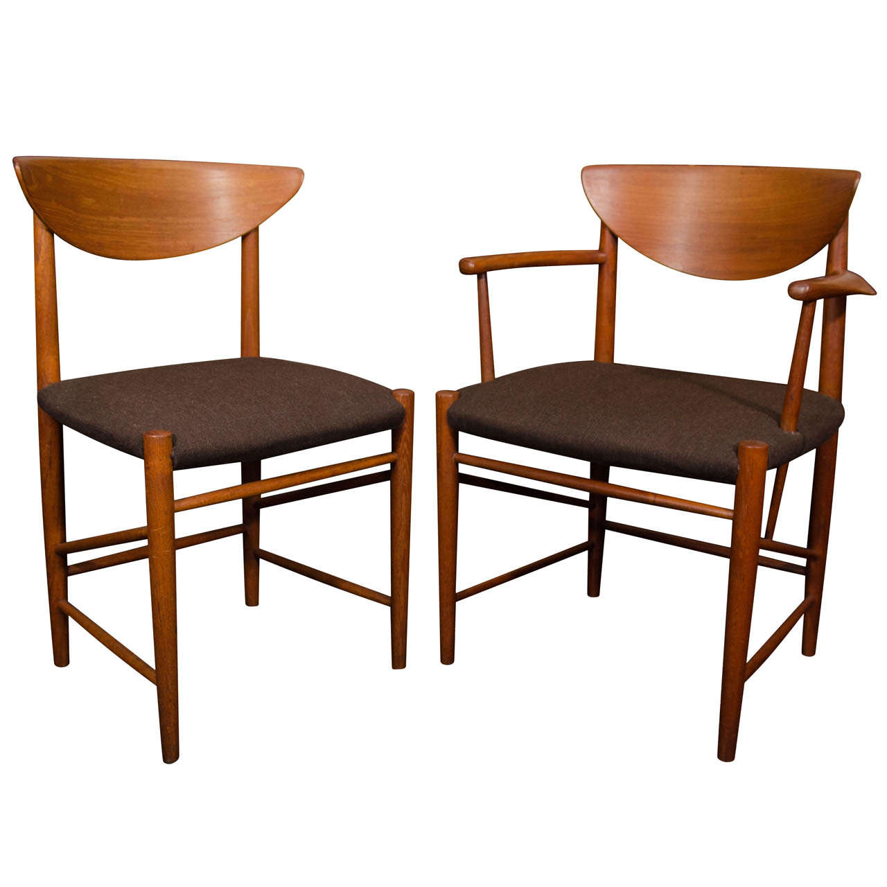 Set of 6 Hvidt Molgaard Teak Dining Chairs at 1stDibs