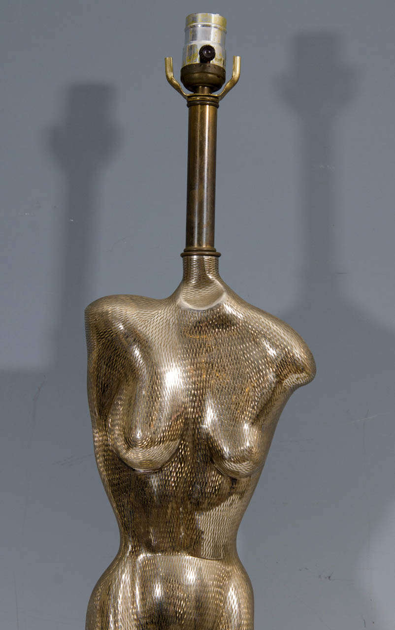 Mid-Century Modern A Pair of Yasha Heifetz Female Figural Sculpture Table Lamps