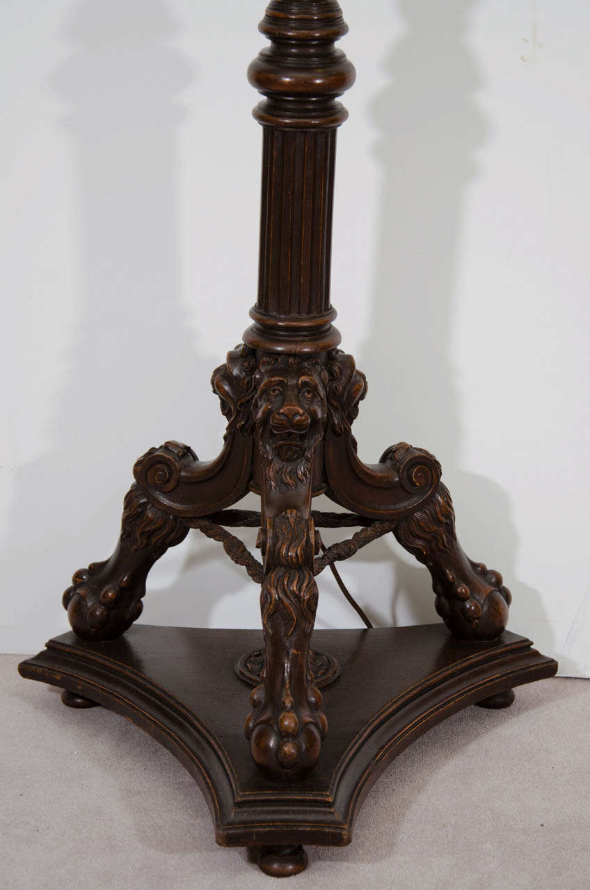 barley twist floor lamp wooden