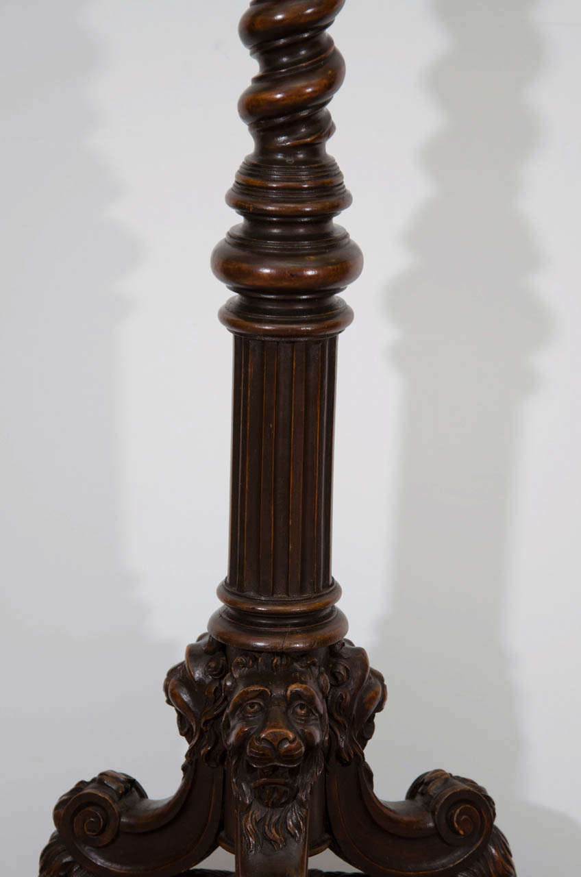 wooden twist floor lamp