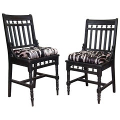 An Antique Set of His And Hers Eastlake Side Chairs