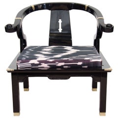 A Mid Century Asian Inspired Chair in the Style of James Mont