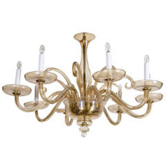 Mid Century Eight-Arm Murano Chandelier 6