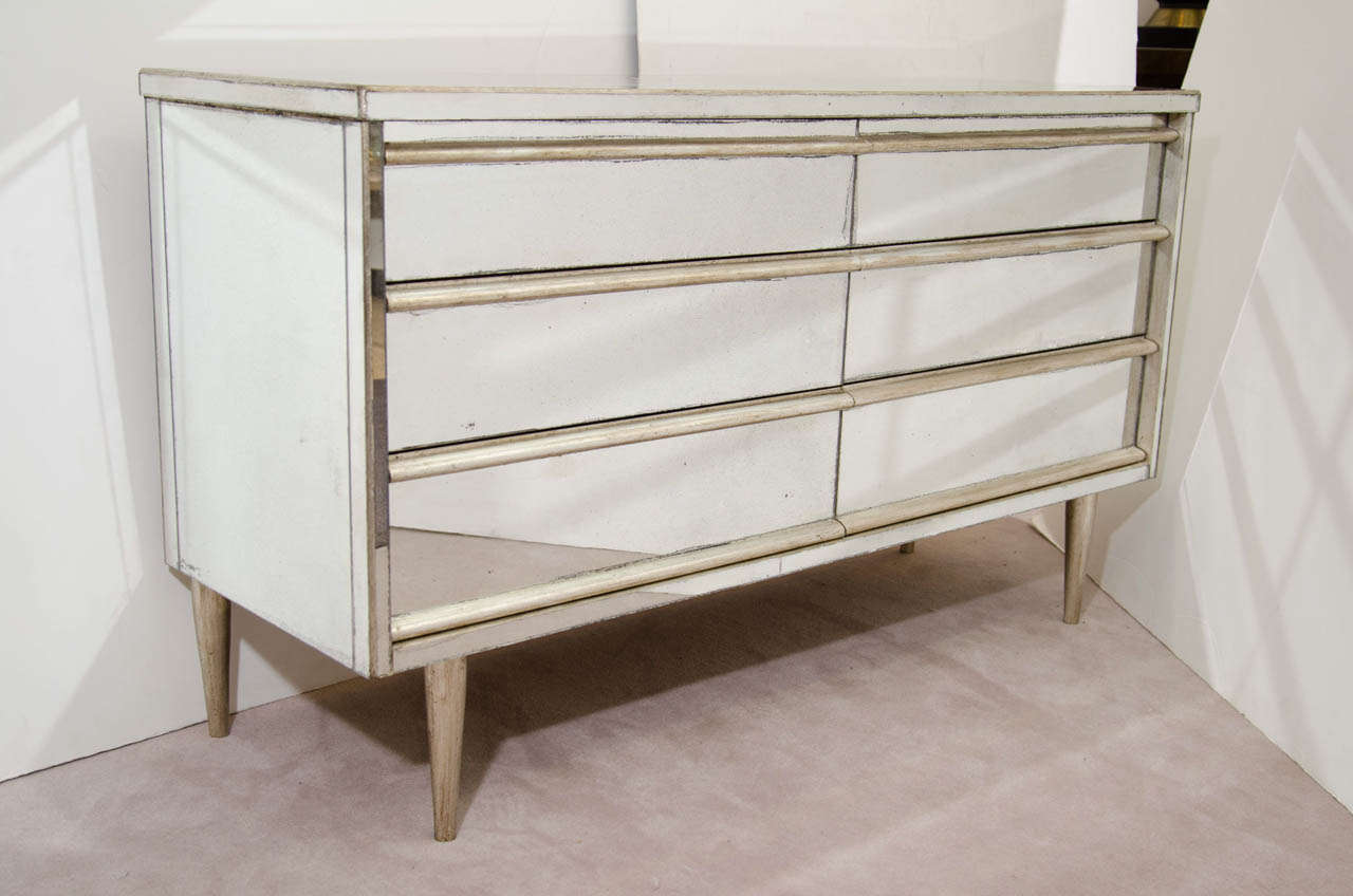 A Vintage Dresser by Bassett Furniture with Mirrored Surface at 1stDibs
