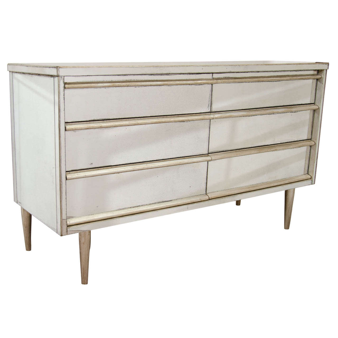 A Vintage Dresser by Bassett Furniture with Mirrored Surface at 1stDibs