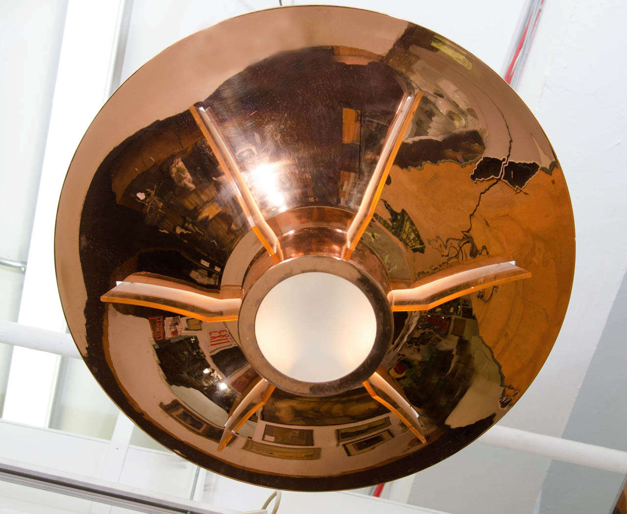 A French Art Deco Copper Chandelier at 1stDibs