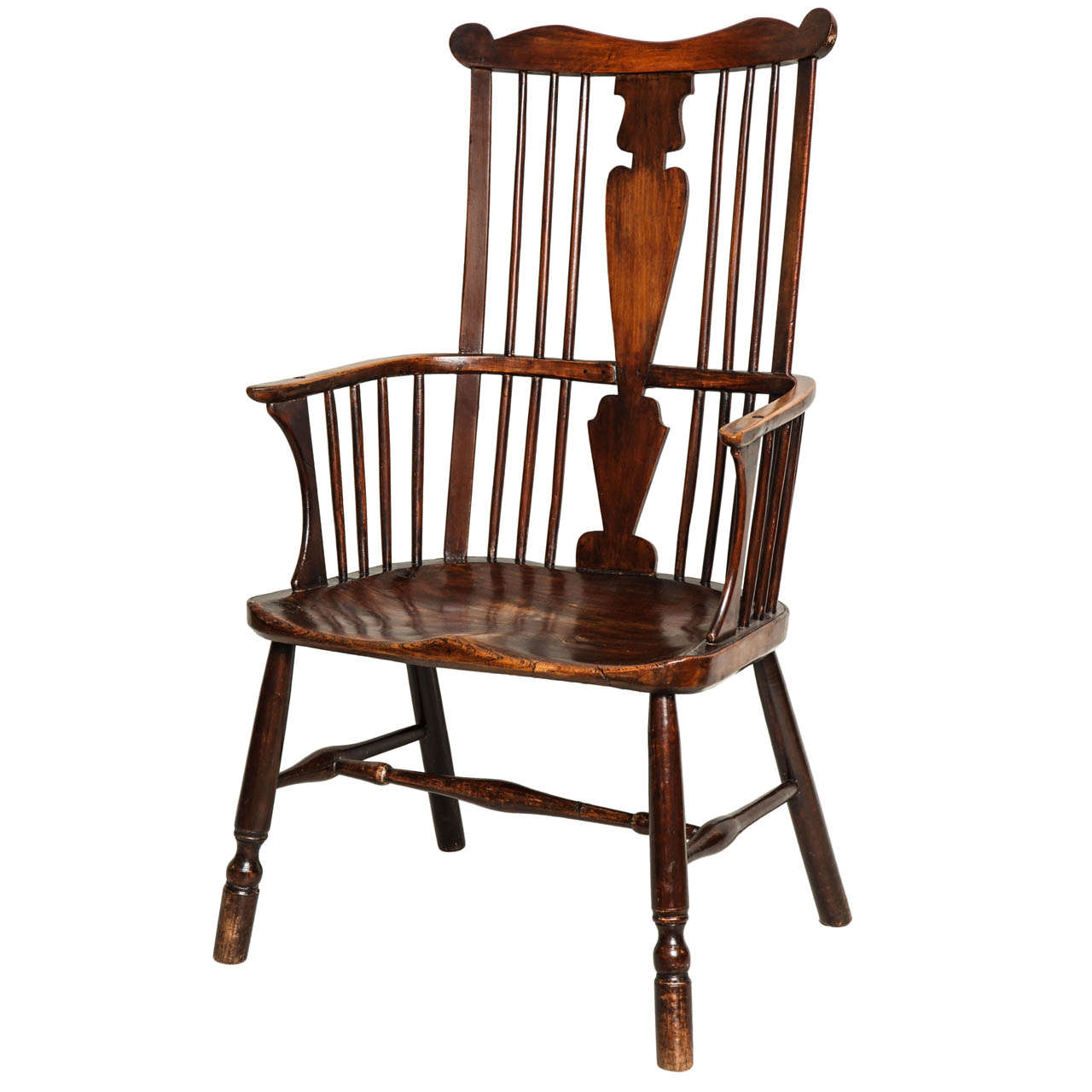 Mid 18th Century Thames Valley Comb Back Windsor Armchair