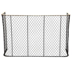 Nursery Guard with Wire Mesh and Brass Rail - 44" Wide