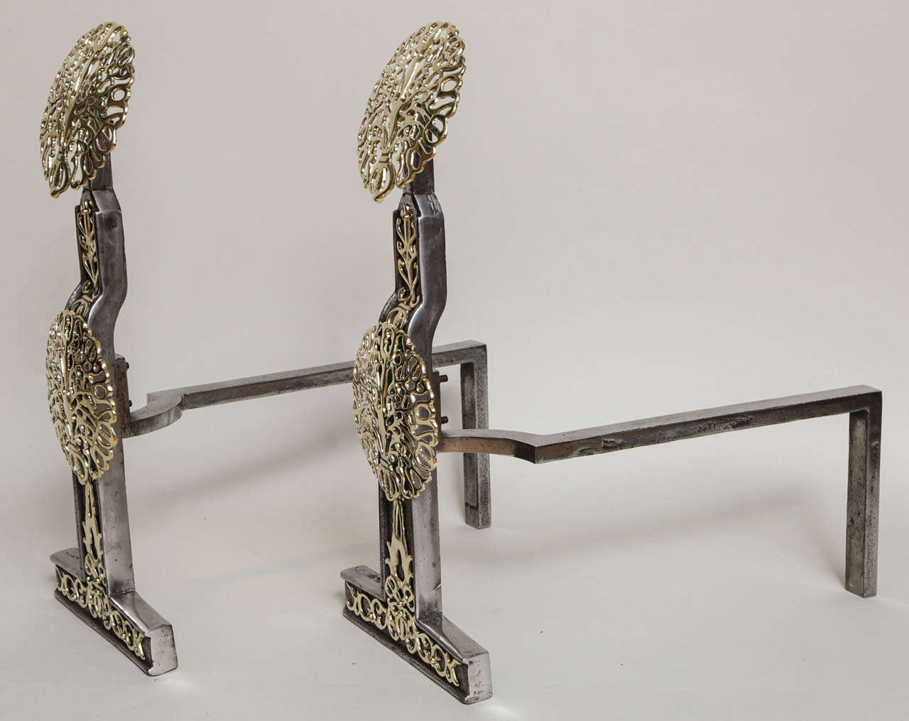 Exceptional Pair of Andirons In Excellent Condition In Greenwich, CT