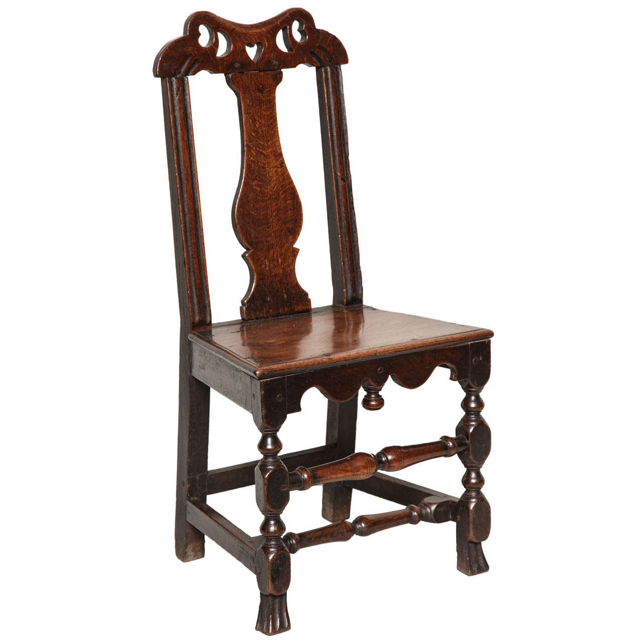 Welsh Queen Anne Folk Art Side Chair For Sale At 1Stdibs-3360